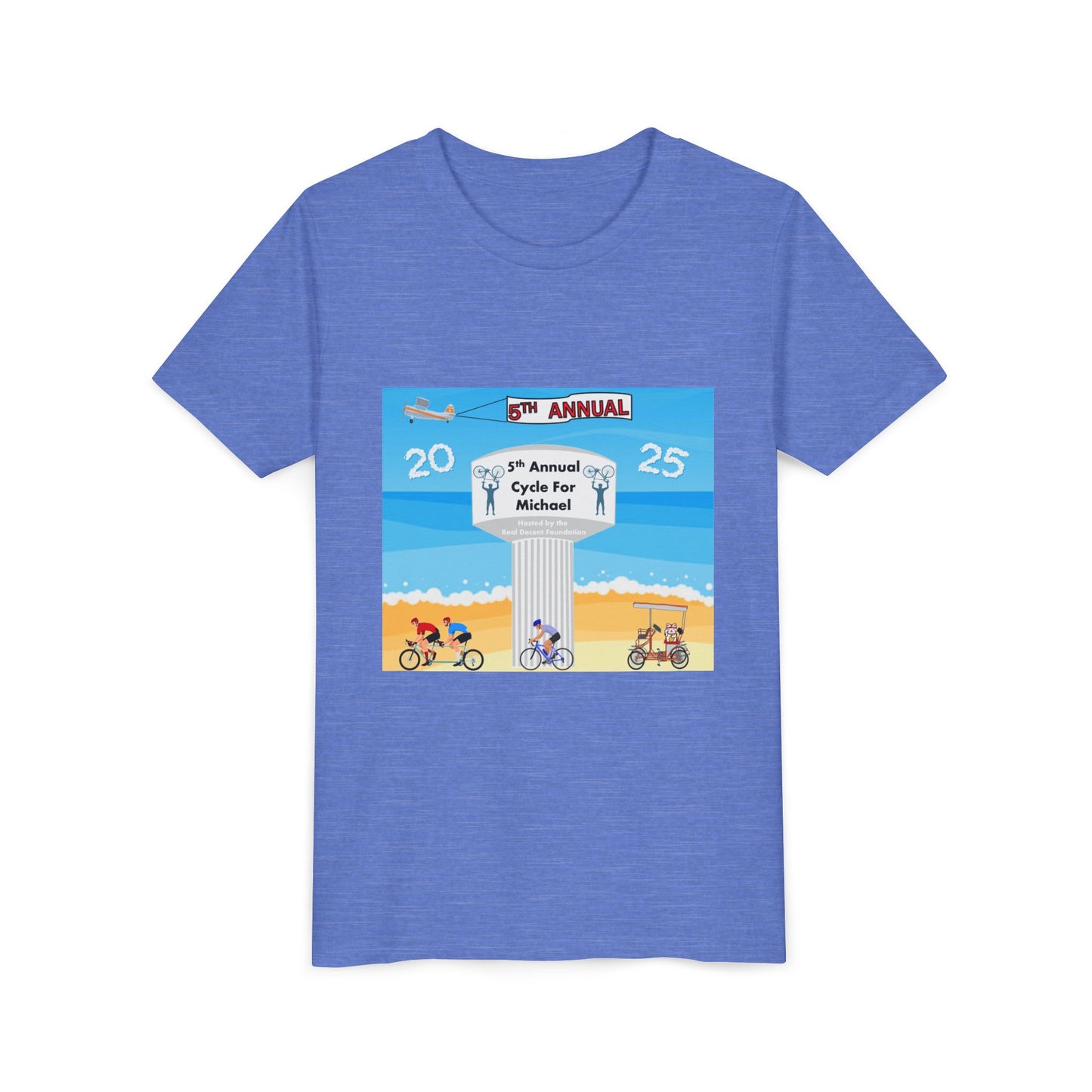 2025 Cycle For Michael Youth Short Sleeve Tee